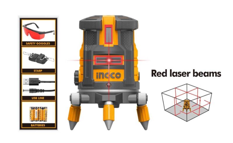 Niveau Laser 4 lignes de projection 30m INGCO