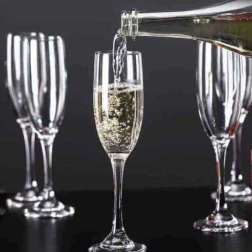 Lot de 06 verres à flux – champagne