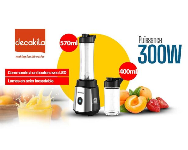 Mélangeur Decakila double tasse 300W