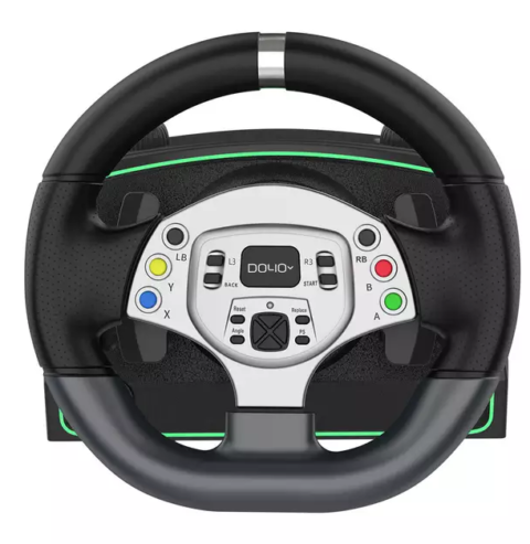 Simulateur de conduite à 900 degrés manuel avec toute les 3 pédales couleur noir compatible avec PC PS3 PS4 PS5 et Xbox produit neuf