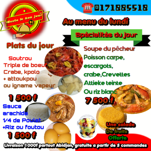 Cuisine africaine sur Commande à livrer