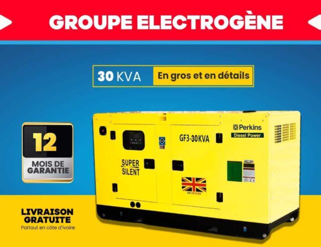 Groupe électrogène Perkins 10kva à 1000kva