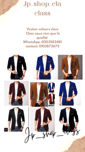 Veston velour