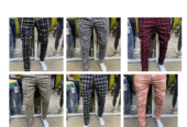 Pantalon tissus en carreau