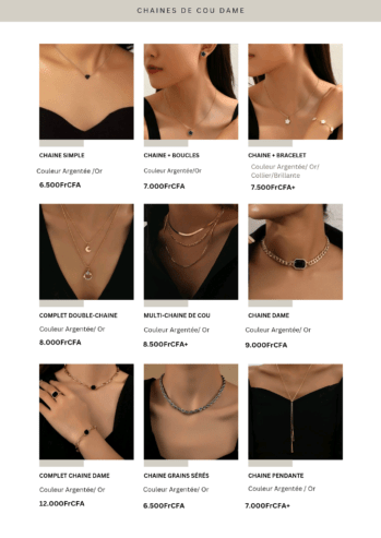 Complet Chaine + Bracelet + Boucles