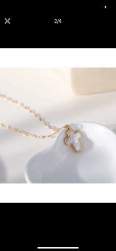 Chaîne à pendentif mini croix en acier inoxydable