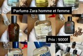 Parfums Zara homme et femme