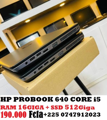 HP PROBOOK CORE i5 RAM 16giga + SSD 512go