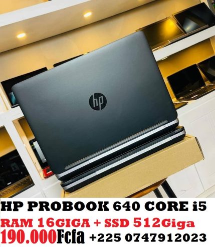 HP PROBOOK CORE i5 RAM 16giga + SSD 512go