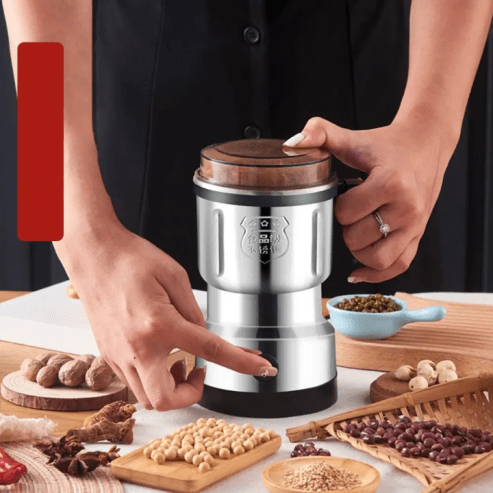 Moulin à café électrique portable à bouton-poussoir