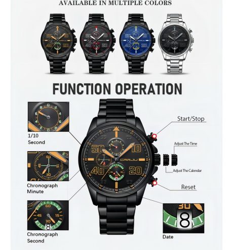 Montre à Quartz Tendance CRRJU Etanche